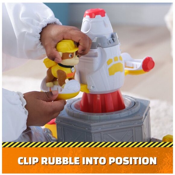 Paw Patrol Rubble & Crew Launch 'n' Spin Spaceship Playset With Rubble Figure - Picture 5 of 8